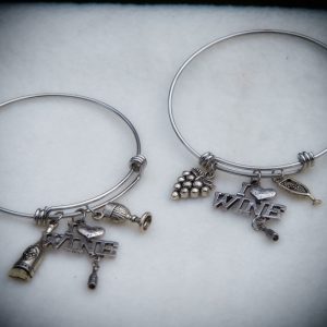 Bangle Bracelet with Wine Charms (sold each)