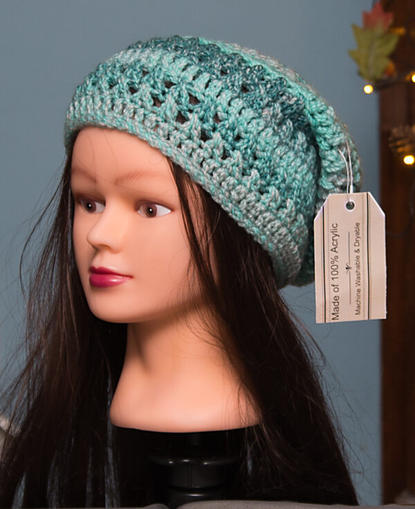 thimbles and hooks, Slouchy Beanie Hat, Crocheted Slouchy Hat