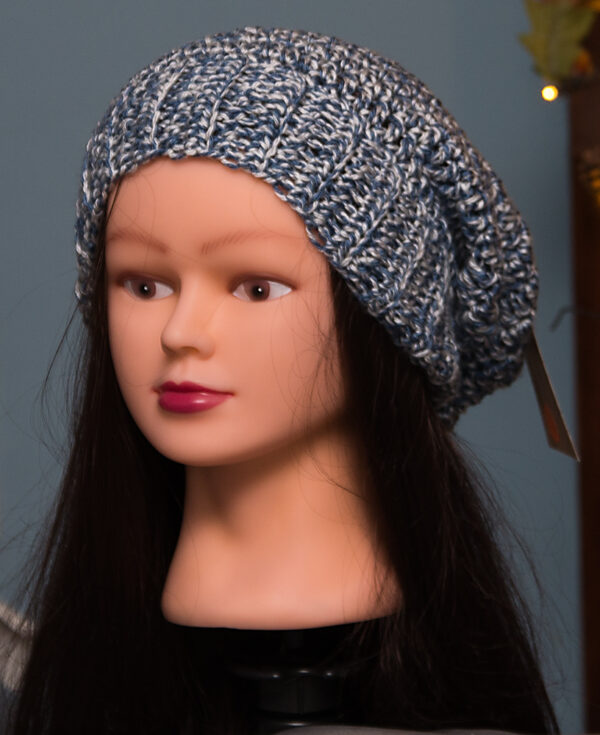 Special Slouchy Beanie Hat, Crocheted Slouchy Hat, unique pattern