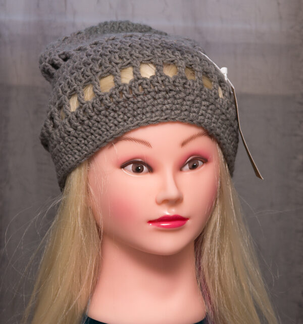 Handmade Slouchy Beanie Hat, Crocheted Slouchy Hat