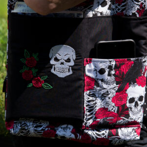 Skull and roses tote