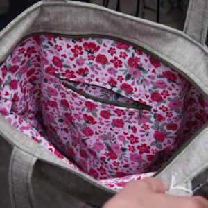 Every Day Tote Bag with Embroidered Roses